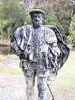 Statue of Andrea Doria on Dan Turner's lawn. Photo: Dan Turner