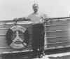 Calgero Alfano poses on the deck of the Andrea Doria. (Photo courtesy of Bunny Wilson)