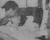 Bernabe kisses Linda goodbye. Photo: Seymour Wally